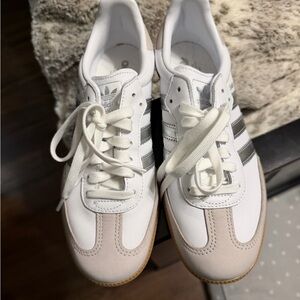 adidas White and Gray Athletic Shoes